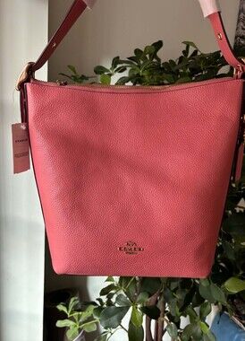 NWT Coach Val Duffle C2818 Pebbled Leather Shoulder Bag